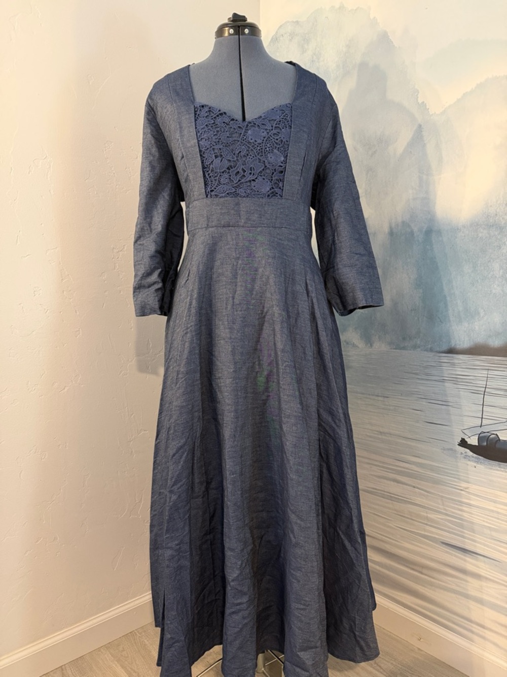 Navy Detail Dress #123